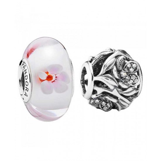 Pandora Charm-Sparkling Cherry Blossom Jewelry