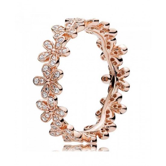 Discount Pandora Ring-Rose Dazzling Daisy Cubic Zirconia Band Jewelry