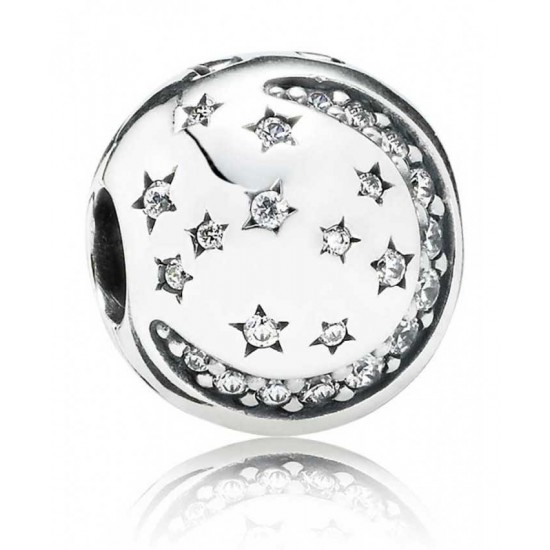 Pandora Clip-Silver Twinkling Night Jewelry Factory Store