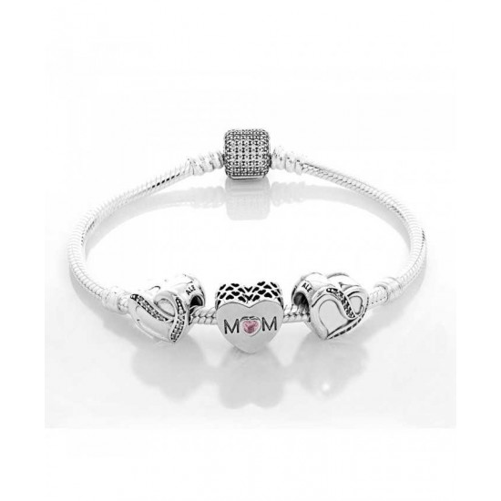 Pandora Bracelet-Silver Mothers Love Complete Jewelry Factory Online