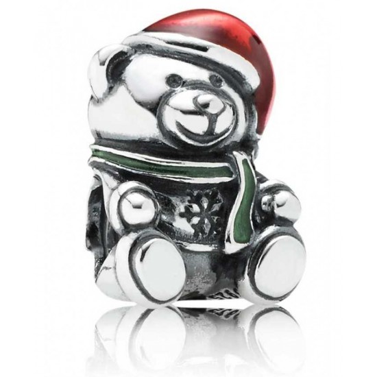 Pandora Charm-Silver Enamel Teddy Bear Jewelry Buy Real