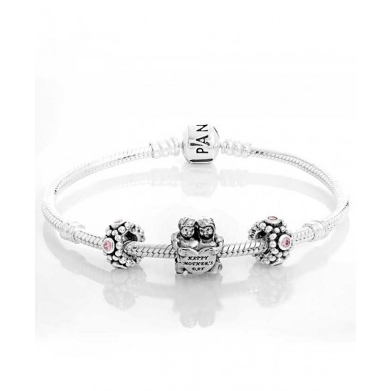Pandora Bracelet-Silver Dear Mother Complete Jewelry Sale Cheap