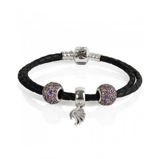 Pandora Bracelet-Silver Phoenix Feather Complete Jewelry
