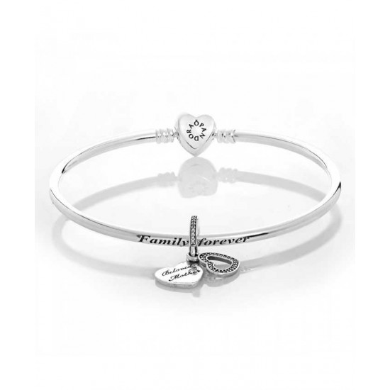 Pandora Bracelet-Silver Beloved Mother Complete Bangle Jewelry