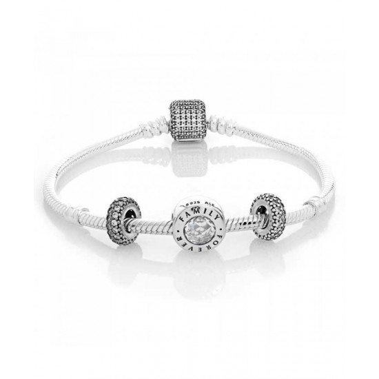 Pandora Bracelet-Silver Forever Family Complete Jewelry