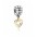 Pandora Charm-Silver 14ct Gold Dangling Heart Jewelry