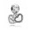 Pandora Charm-Silver Sister Double Heart Dropper Jewelry