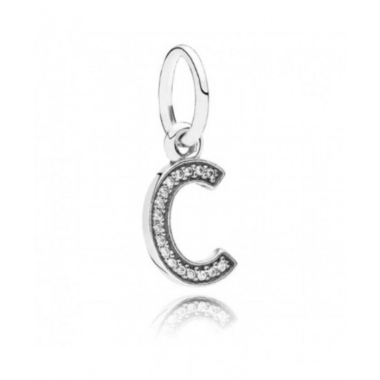 Pandora Charm-Sparkling Alphabet C Pendant Jewelry