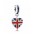 Pandora Charm-Silver Enamel Great Britain Heart Dropper Jewelry