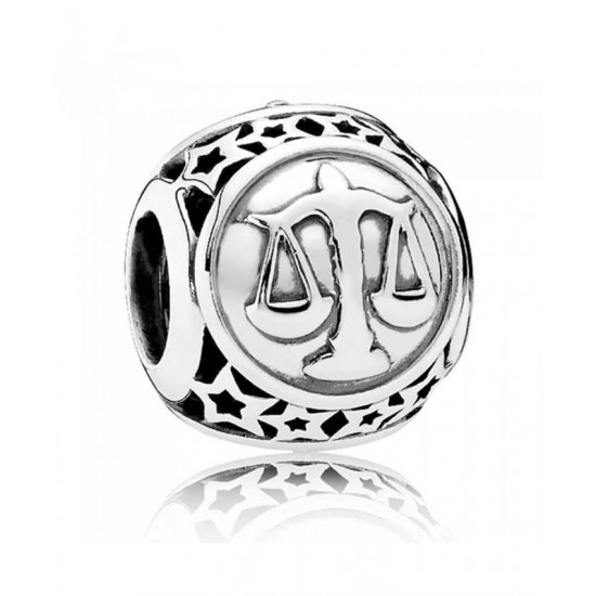 Pandora Charm-Silver Libra Star Sign Jewelry