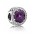 Pandora Charm-Silver Royal Purple Radiant Heart Jewelry