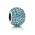 Pandora Charm-Silver Teal Pave Ball Jewelry
