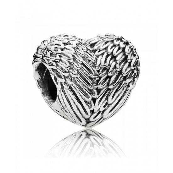 Pandora Charm-Silver Angel Wing Heart Jewelry