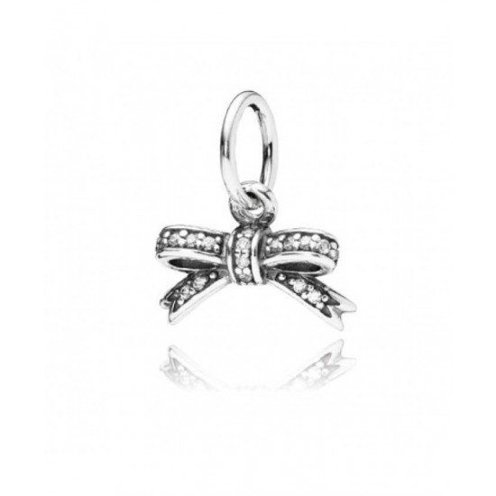 Pandora Charm-Silver Delicate Bow Pendant Jewelry