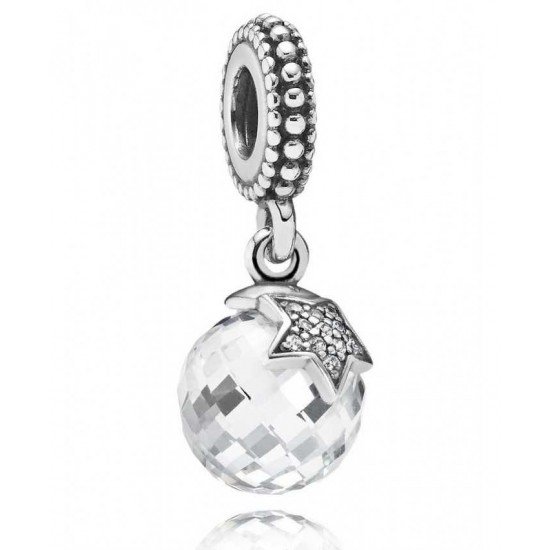 Pandora Charm-Silver Moon And Star Dropper Jewelry