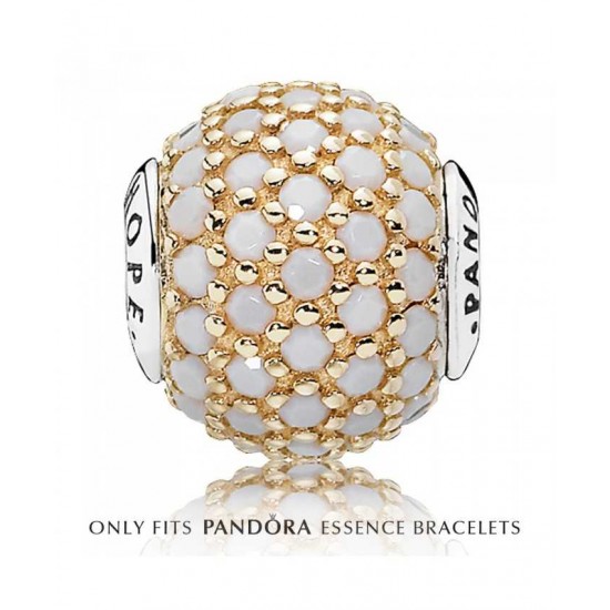 Pandora Charm-Essence 14ct White Crystal Hope Jewelry Sale Online