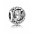 Pandora Charm-Silver Cubic Zirconia Vintage F Swirl Jewelry