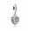 Pandora Charm-Silver Intricate Heart Lock Pendant Jewelry