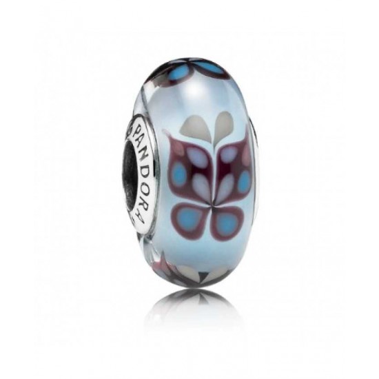 Pandora Charm-Blue Butterfly Kisses Murano Jewelry