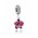 Pandora Charm-Silver Purple Enamel Orchid Dropper Jewelry