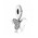 Pandora Charm-Silver Cubic Zirconia FlutteRing Jewelry