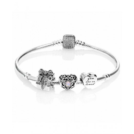 Pandora Bracelet-Sparkling October Birthstone Complete Jewelry
