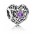 Pandora Charm-Silver February Birthstone Signature Heart Jewelry