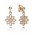 Pandora Earring-14ct Cubic Zirconia Lace Botanique Stud Jewelry