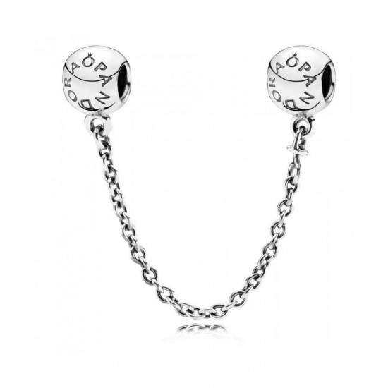 Pandora Safety Chain-Silver Logo Jewelry