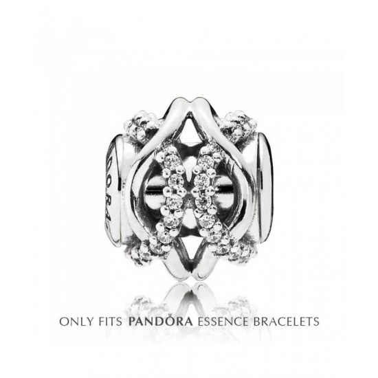 Pandora Charm-Essence Silver Cubic Zirconia CaRing Jewelry