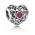 Pandora Charm-Silver July Birthstone Signature Heart Jewelry