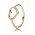 Pandora Ring-14ct Gold Cubic Zirconia Open Heart Jewelry