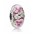 Pandora Charm-Oriental Bloom Pink Flower Garden Sterling Silver Glass Jewelry