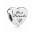 Pandora Charm-Silver Cubic Zirconia Friendship Heart Jewelry
