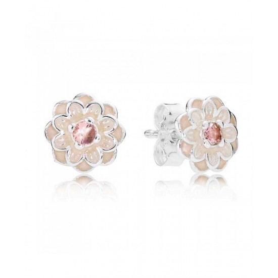 Pandora Earring-Silver Blooming Dahlia Jewelry