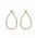 Pandora Earring-14ct Gold Tear Drop Hoop Jewelry
