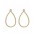 Pandora Earring-14ct Gold Tear Drop Hoop Jewelry