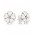 Pandora Earring-Silver White Enamel Cubic Zirconia Primrose Stud Jewelry