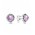 Pandora Earring-Silver February Birthstone Amethyst Stud Jewelry
