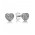 Pandora Earring-Silver Cubic Zirconia Pave Heart Stud Jewelry