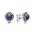 Pandora Earring-Silver September Birthstone Lapis Lazuli Stud Jewelry