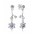 Pandora Earring-Silver Cubic Zirconia Forget Me Not Drop Jewelry