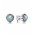 Pandora Earring-Silver March Birthstone Aquamarine Stud Jewelry