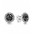 Pandora Earring-Silver Sparkling Black Spinel Cubic Zirconia Stud Jewelry