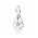 Pandora Pendant-Silver White Enamel Primrose Jewelry