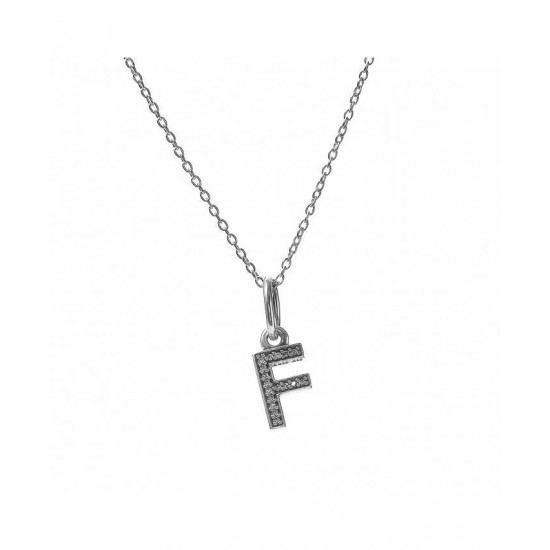 Pandora Necklace-Sparkling Alphabet F Jewelry