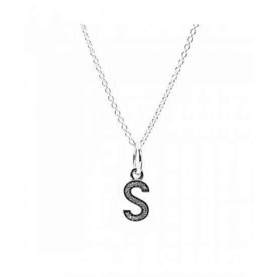 Pandora Necklace-Sparkling Alphabet S Jewelry