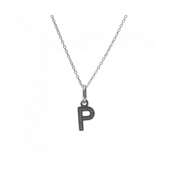 Pandora Necklace-Sparkling Alphabet P Jewelry