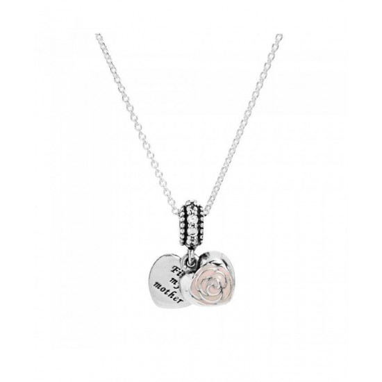 Pandora Necklace-Silver Mothers Rose Jewelry