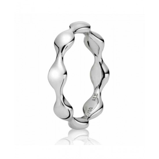 Pandora Ring-18ct White Gold Waves Jewelry